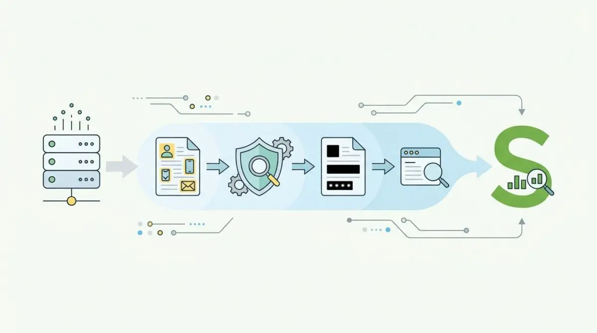 AI NLP automates PII redaction from application logs for Splunk ingestion.