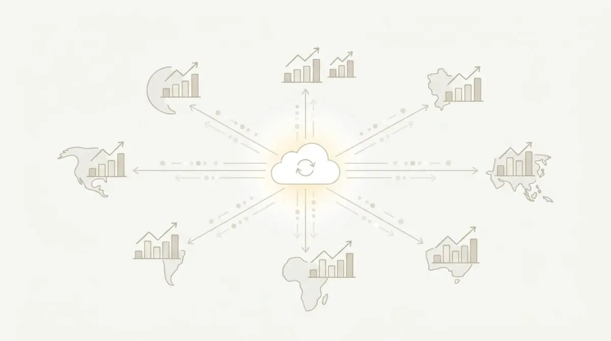Cloud sync for real-time syncing of regional pricing adjustments to digital menu boards and e-commerce.
