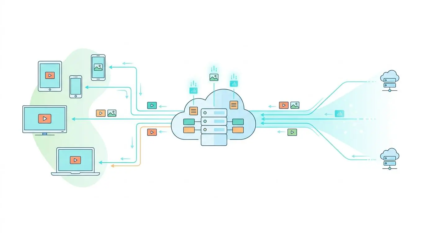 Diagram showing real-time syncing of regional pricing adjustments to digital menu boards and e-commerce pages.