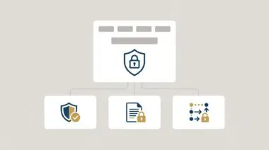 Conceptual graphic showing site navigation linking to irrelevant privacy policy and terms of service pages.