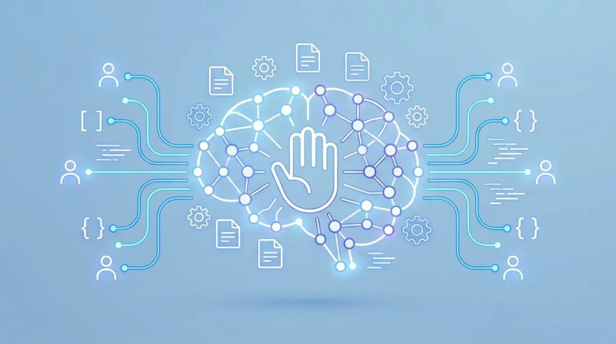 Conceptual graphic depicting the rise of open-source AI models and their importance for business.