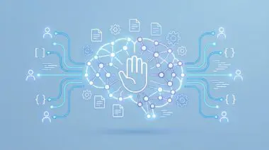 Conceptual graphic depicting the rise of open-source AI models and their importance for business.
