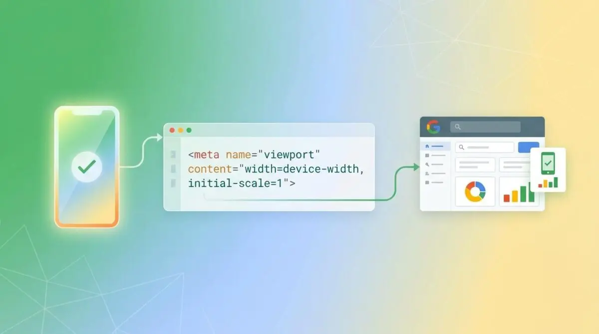 Fixing GSC reporting 'Page is not mobile friendly' by adding viewport meta tag.