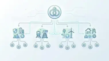 Warren Buffett and Charlie Munger's diversified Berkshire Hathaway investments symbolized by interconnected icons.