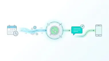 Automated scheduling links sent via WhatsApp for instant meeting confirmation on text intent.