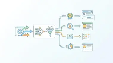 Illustration showing data flow for 'Why GEO is a Distribution Game, Not Just a Technical One'.