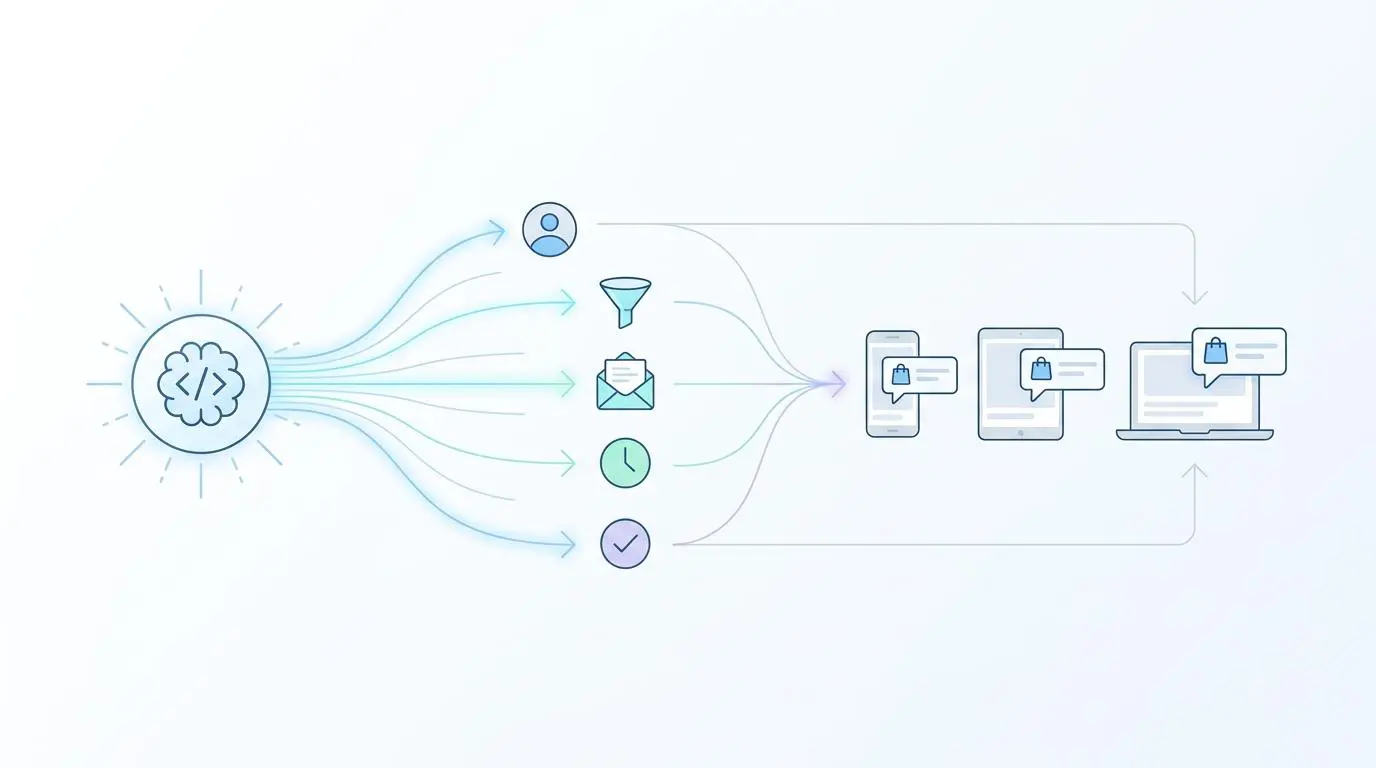 AI agent visualizes automated product outreach workflows for real-time Segment to HubSpot lead scoring.
