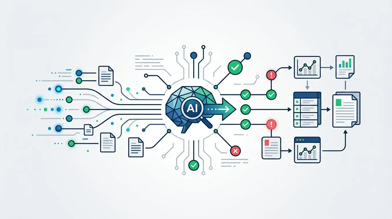 AI brain processing financial data for auditing, key for hottest FinTech unicorns.