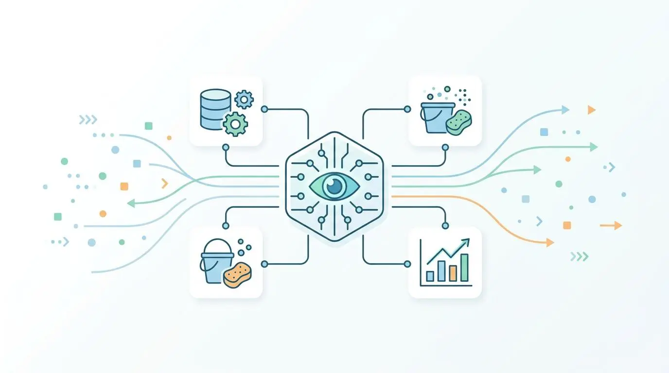 Autonomous AI agents manage data for customer segmentation, including data storage, cleaning, and analysis.