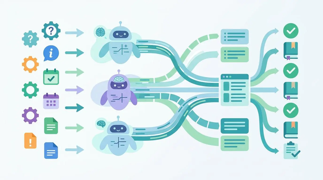 AI agents processing queries and information for personalized onboarding journeys.