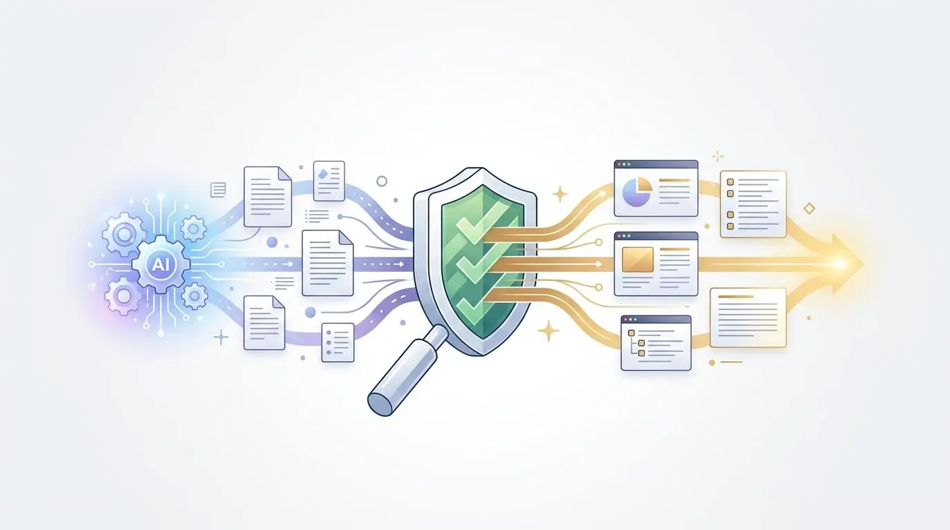 AI generates pitch content and Zapier verifies quality for founder audio backlinks.