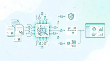 AI processing contracts for CLM efficiency, visualized as a circuit board. Best AI tools for CLM.