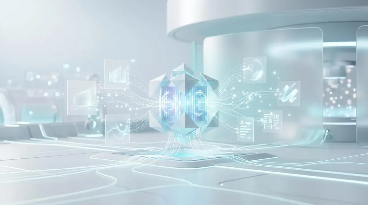 Automated AI creator infrastructure with glowing nodes, visualizing the best AI tools for content creators.