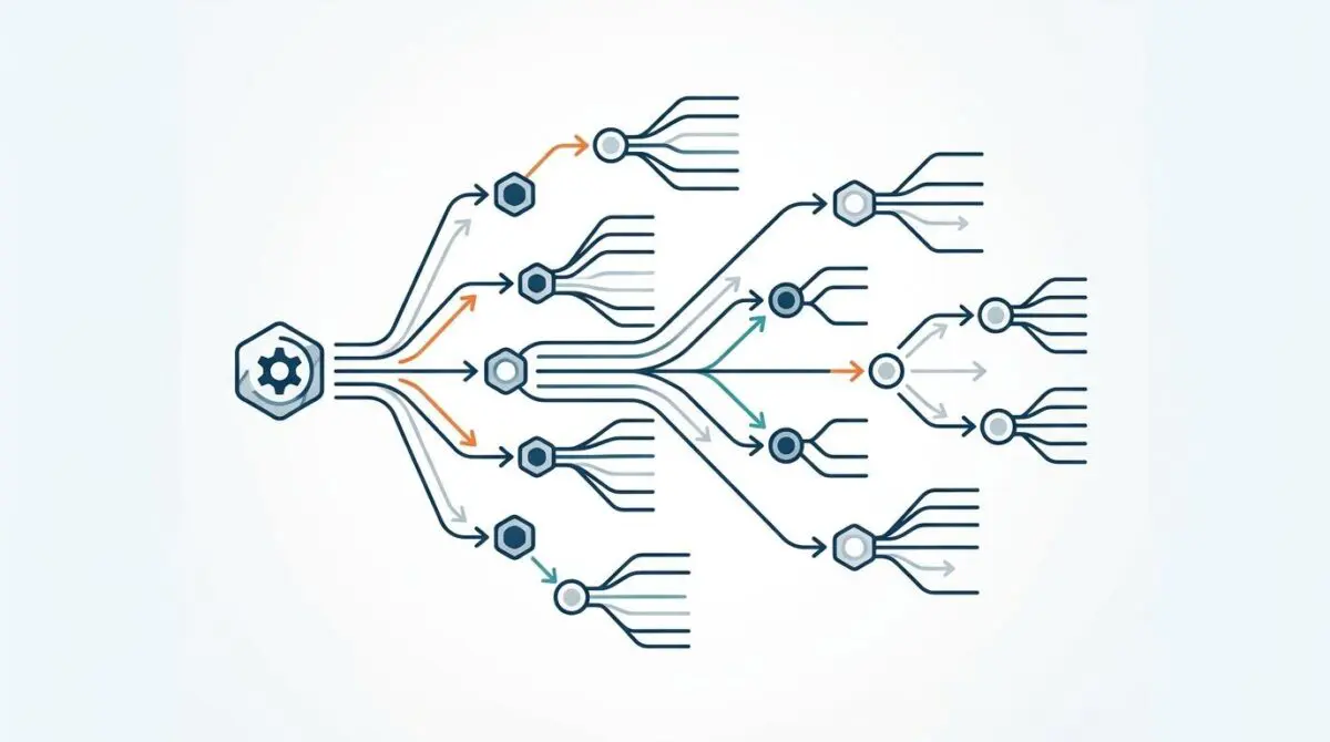 Diagram illustrating AI query fan-out process architecture for understanding AI search.