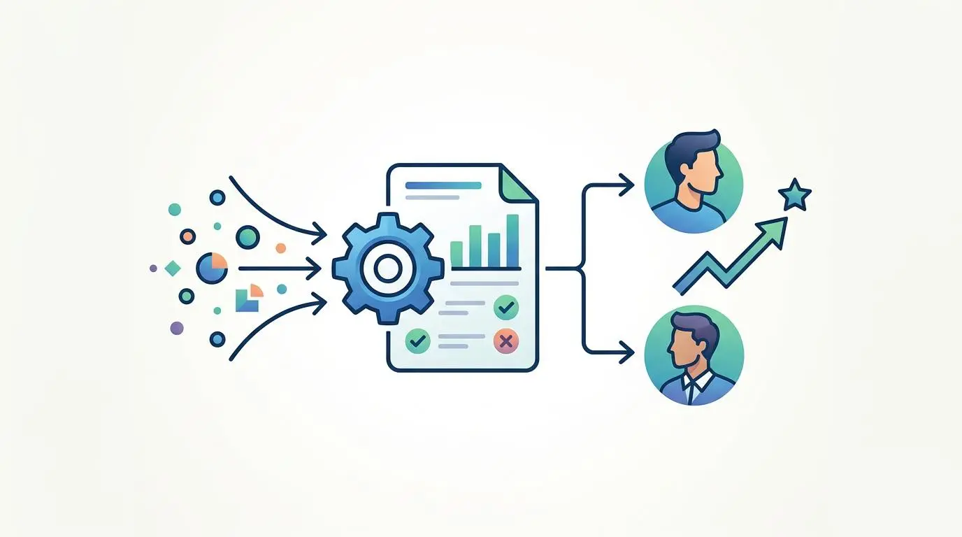 AI simulation dashboard analyzing sales data for coaching reports.
