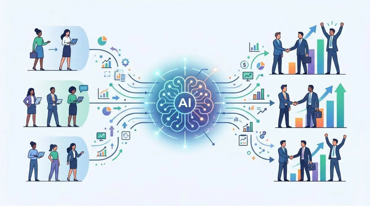 AI-powered generative artificial intelligence sales simulation software driving business growth and training.