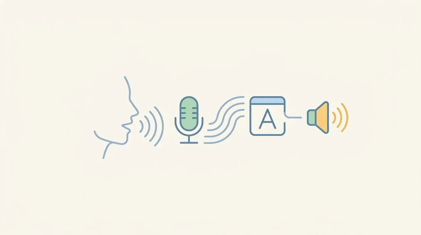 Voice input to AI transcription and output for local business tools.