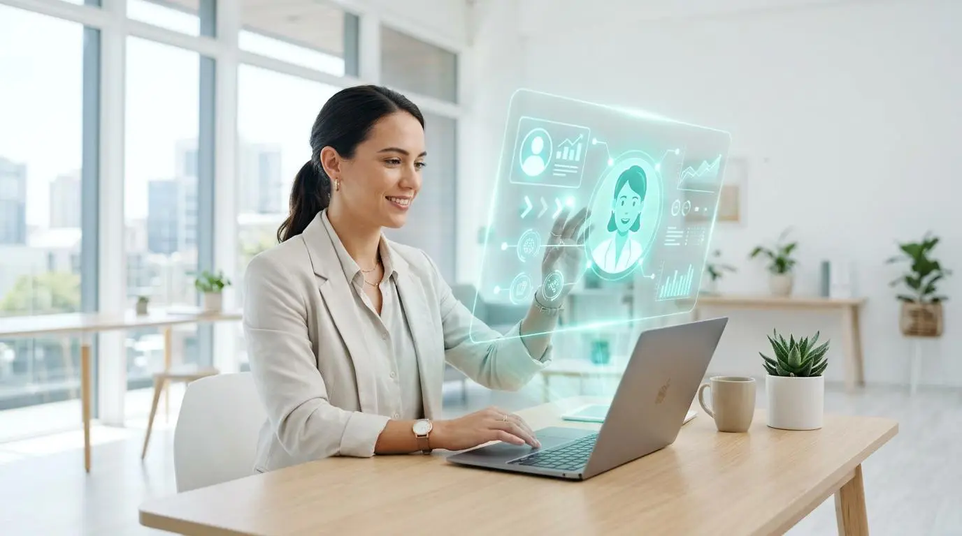 Manager uses AI to review employee data and boost morale.