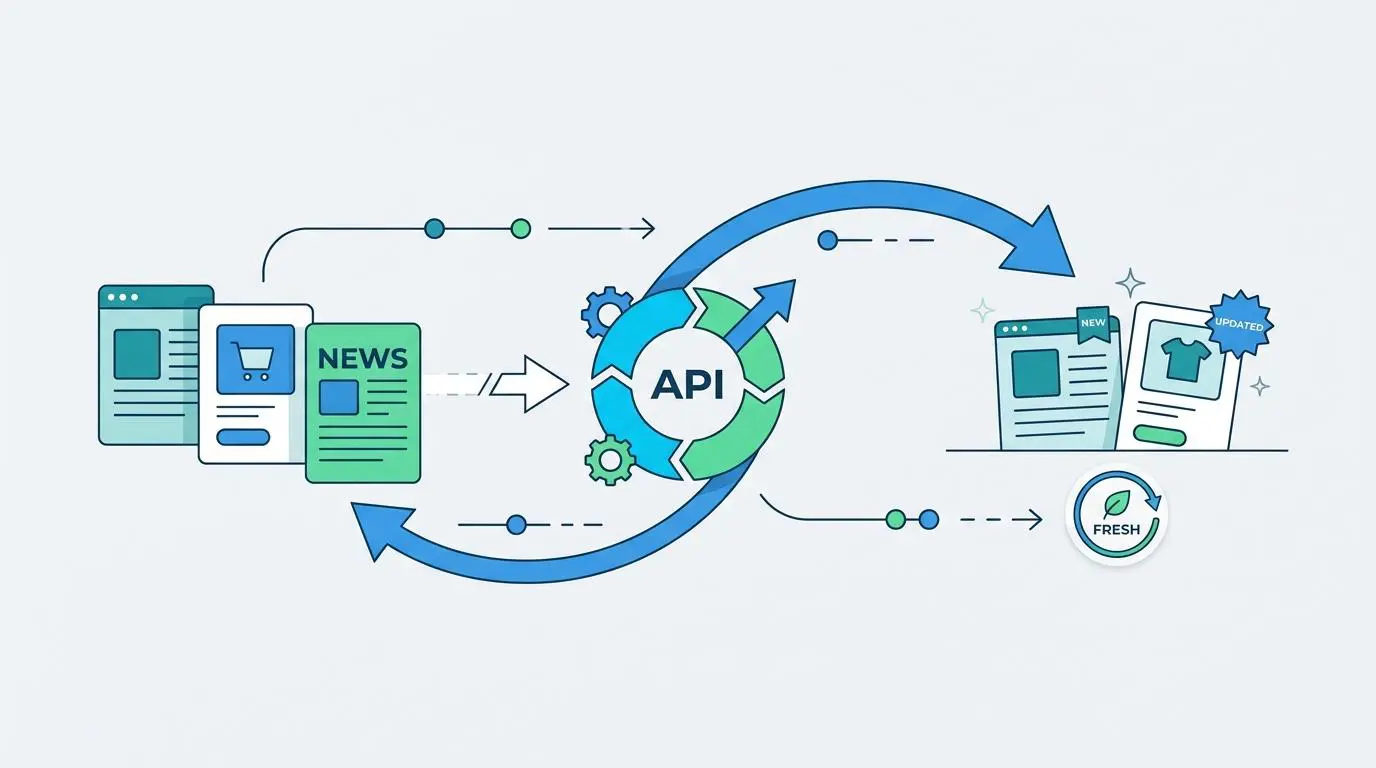 Automated API content updates for Perplexity AI ranking and content freshness.