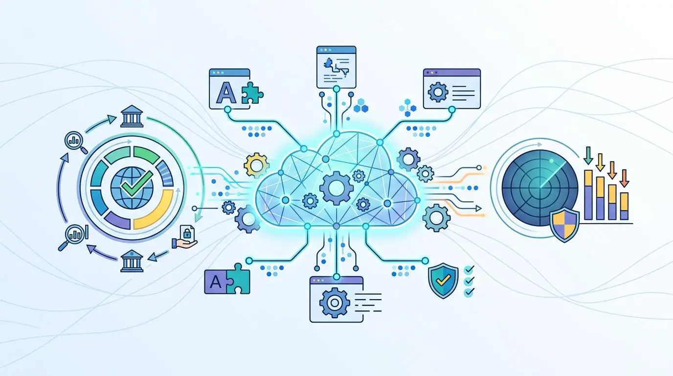 API-first cloud governance, risk, and compliance software enabling process automation.