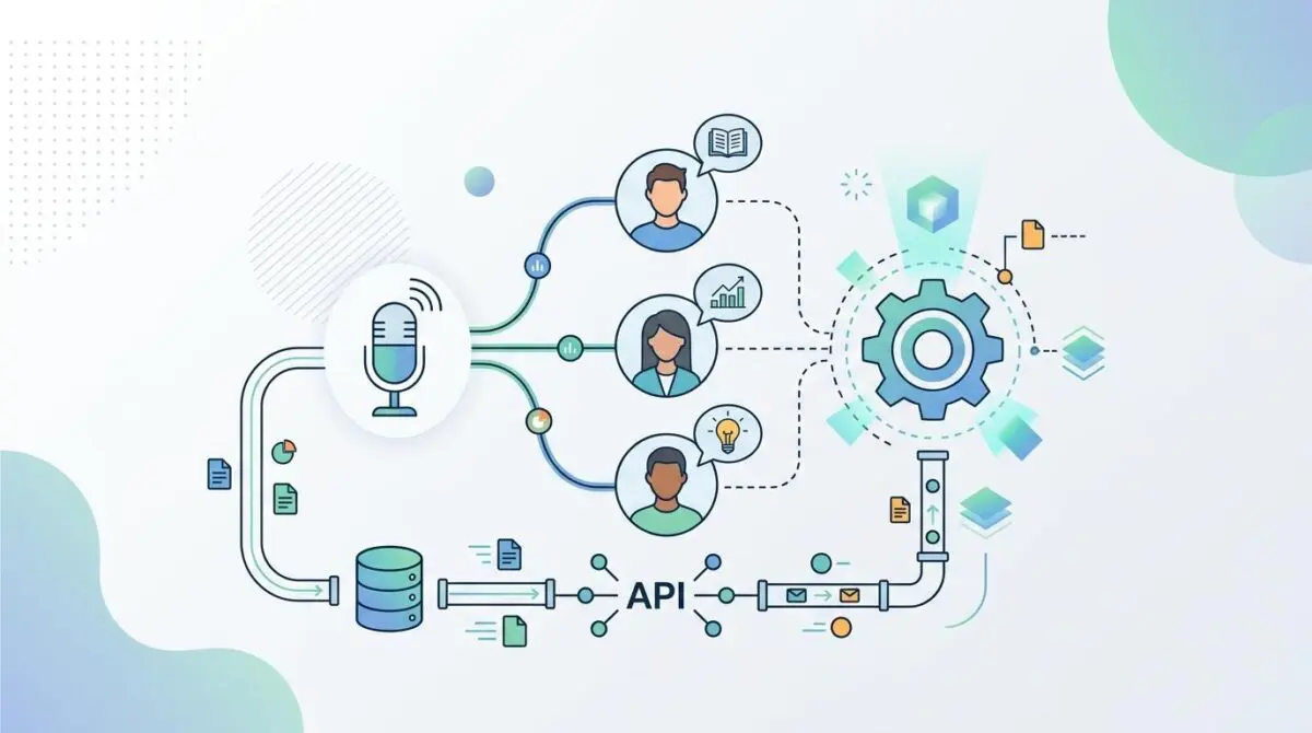 Automated podcast guest prospecting visualization via API integration for founder outreach.