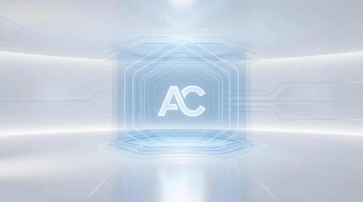 Anthropic Claude Enterprise Platform secure infrastructure architecture with glowing AC logo.