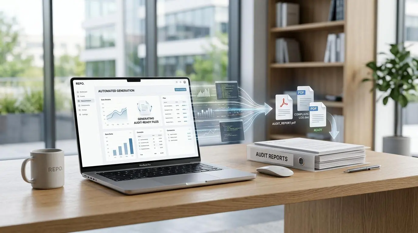 Automated documentation report generation for IBM watsonx AI Governance producing audit-ready files.