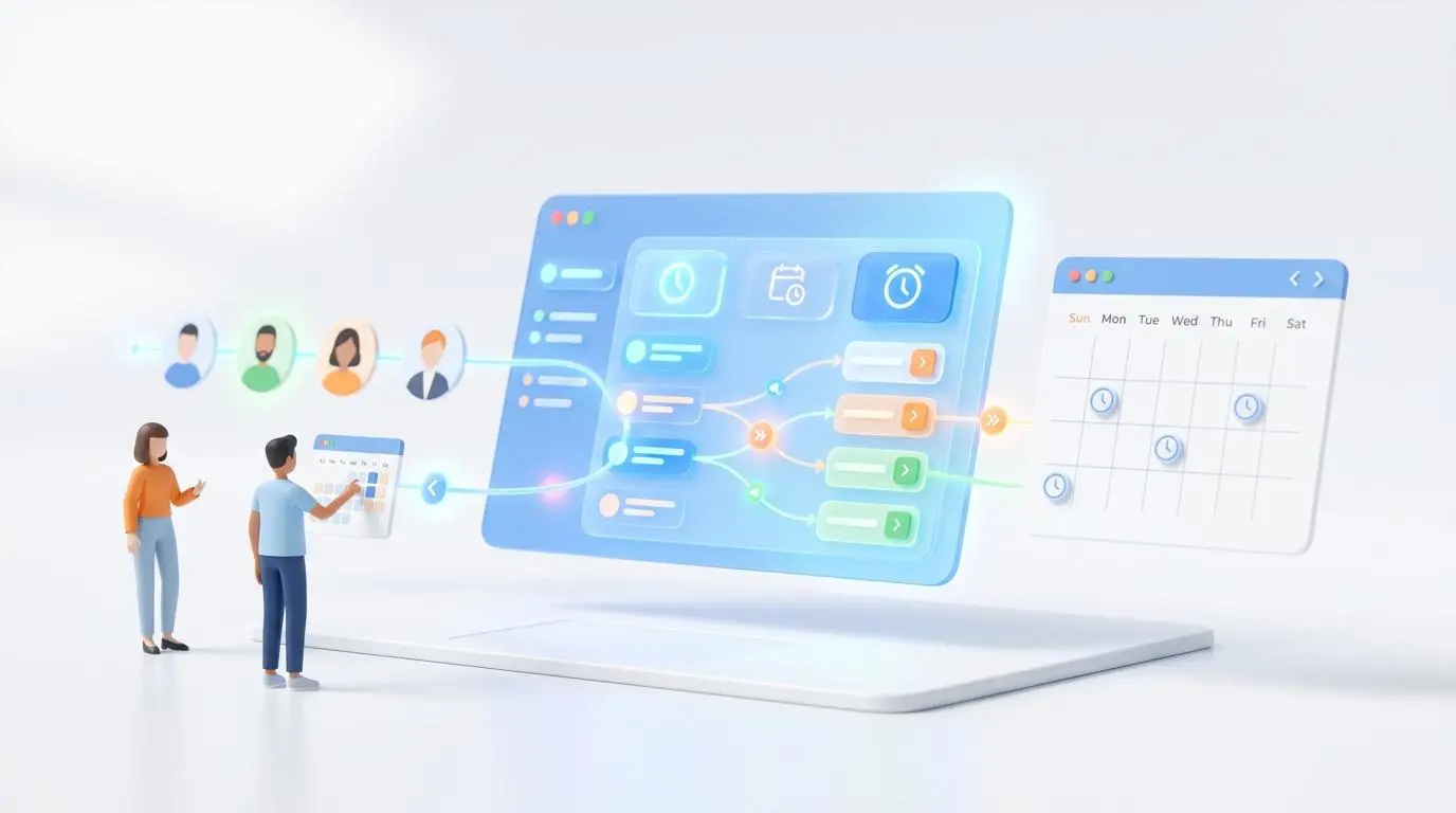 Automated candidate scheduling interface streamlines talent acquisition, showcasing future trends.