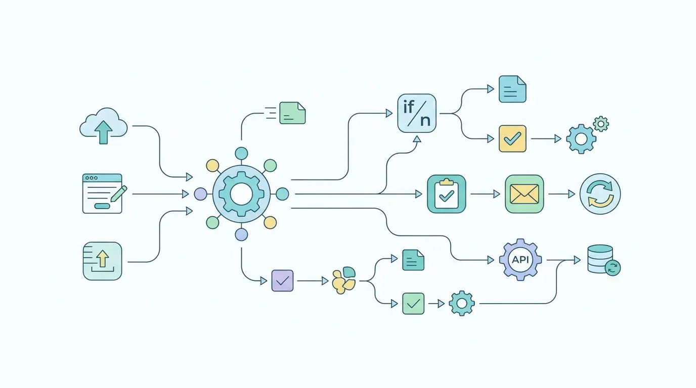 Flowchart depicting automated real-time lead qualification and scoring using AI analysis of inbound web form submissions.