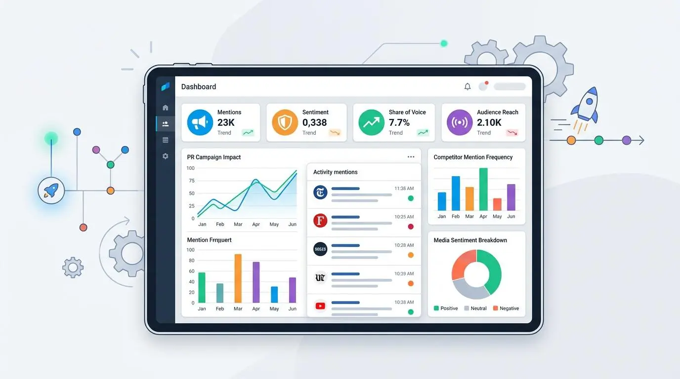 PR performance dashboard: competitor PR campaigns, MuckRack API, reactive link building pitches in n8n.