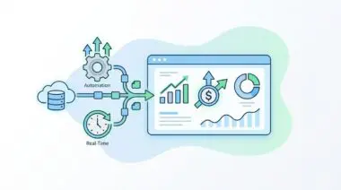 Automated real-time SaaS ROI dashboards showcasing growth metrics and financial data.