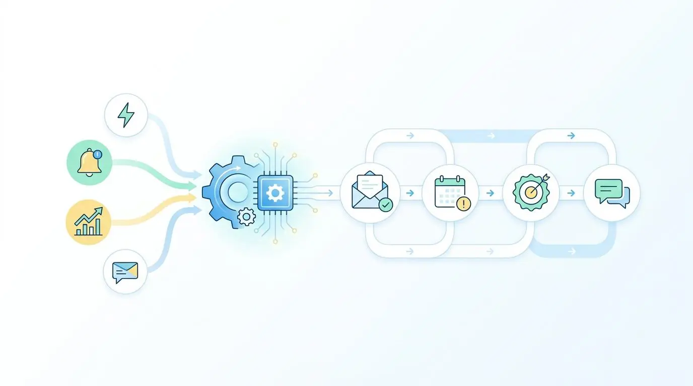 AI-powered process for automated real-time lead qualification and scoring from web form submissions.
