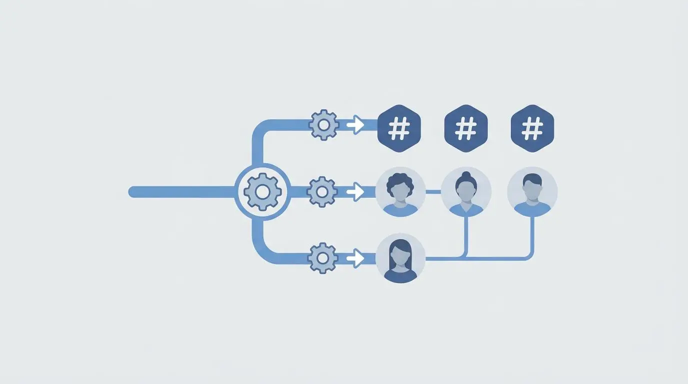 Automated assignment of dedicated Slack channel owners for new SaaS clients.