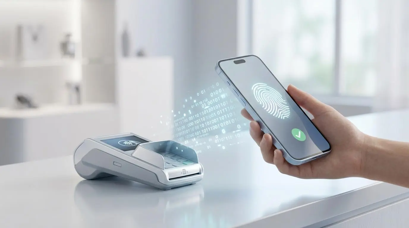 Biometric authentication on smartphone for retail POS systems and digital payments.