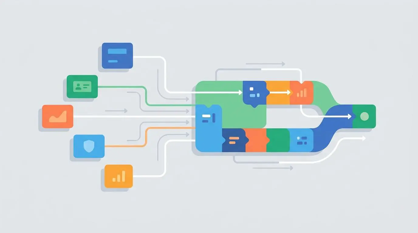 Composable finance architecture illustrating microservices integration for the future of self-driving finance.