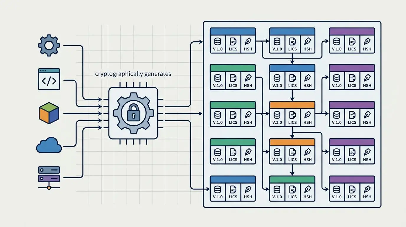 Cryptographic SBOM generation for container builds, integrating code, cloud, and data sources.