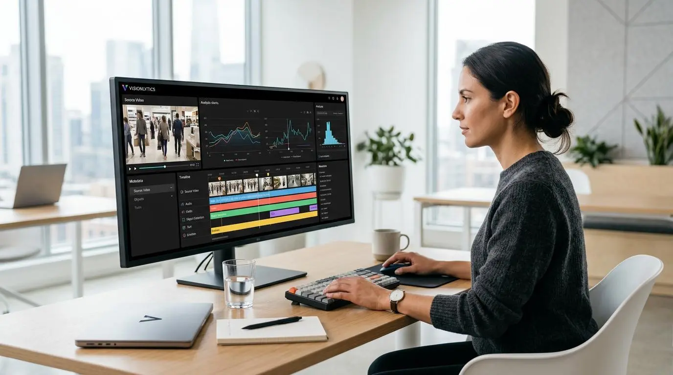 Data analyst using Snowflake Cortex AI to process multimodal video data.