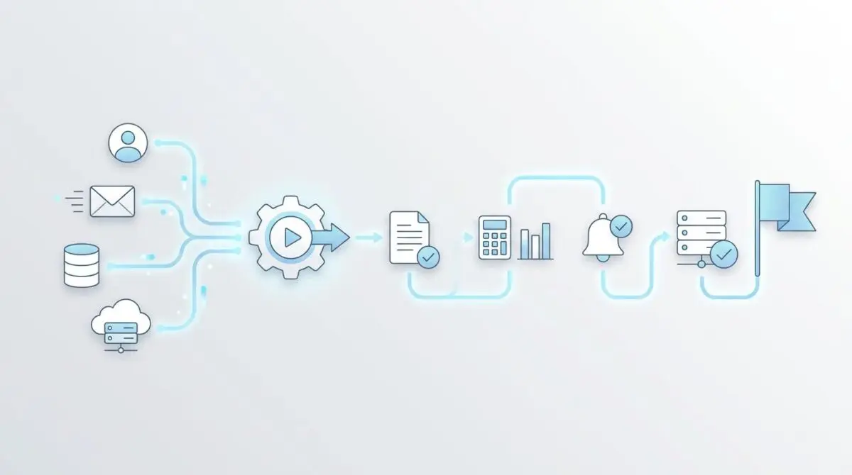 Diagram illustrating Digital Process Automation evolution from BPM for end-to-end automation.