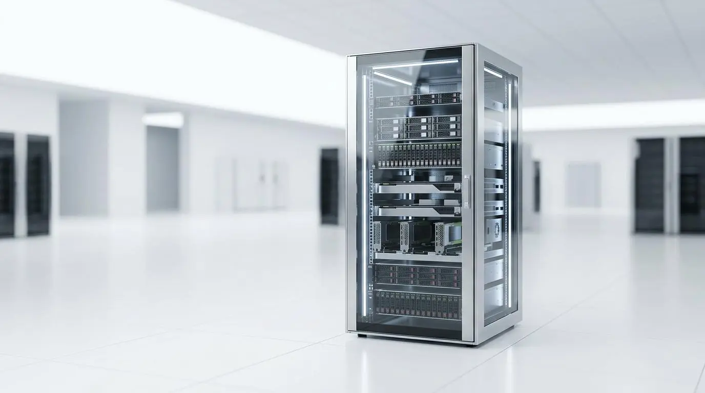 Rack scale enterprise platform with AMD Instinct AI Accelerators for model training.
