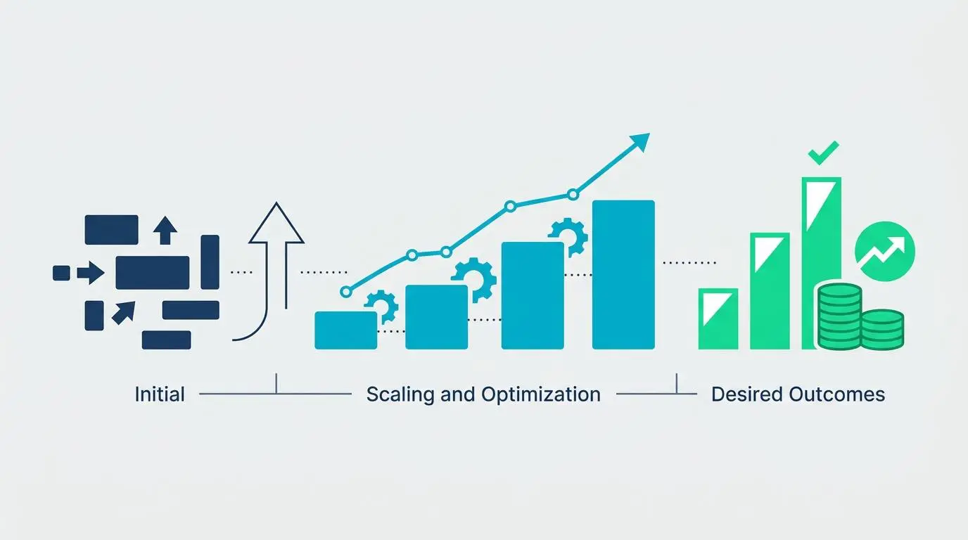 Outcome-based scaling for enterprise software from initial to desired outcomes with AI agents.