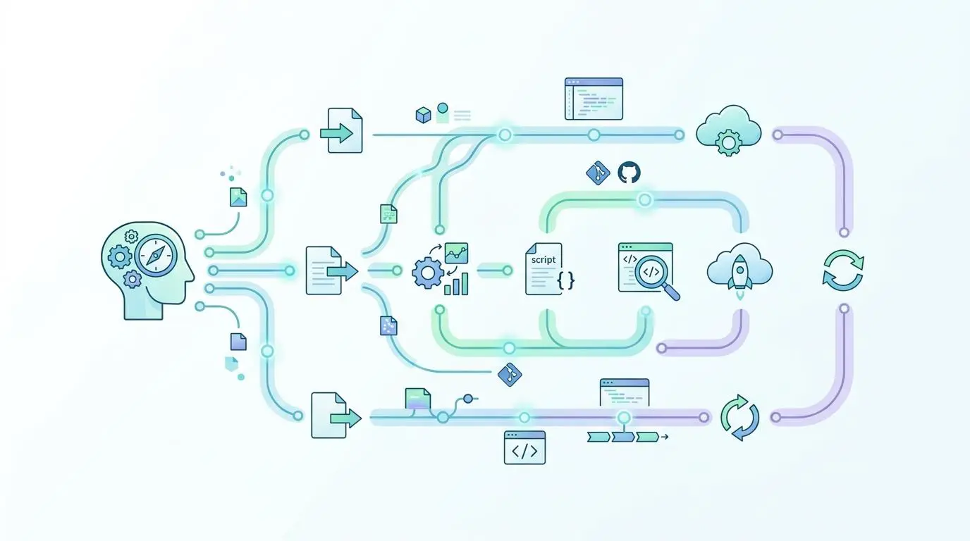 AI-driven workflow for code review and merging with GitHub Copilot and Actions.