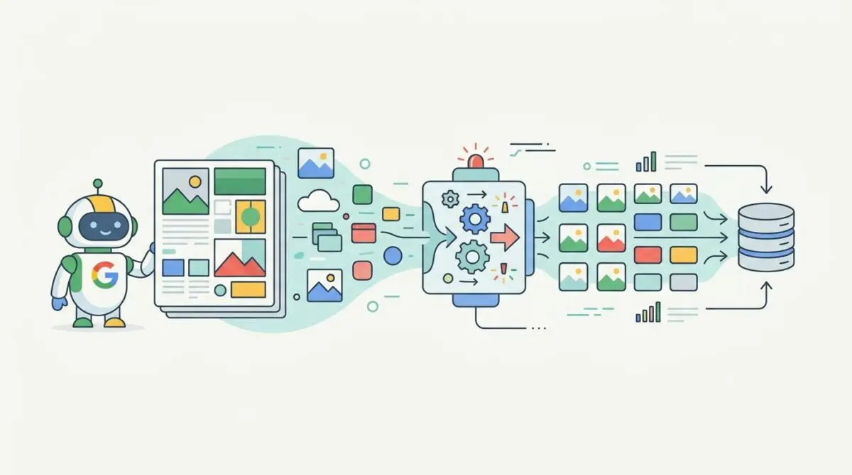 Googlebot-Image illustration showing server overload from dynamic image resizing URLs.