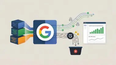 Diagram showing Googlebot spoofed requests being logged, detected, and blocked.