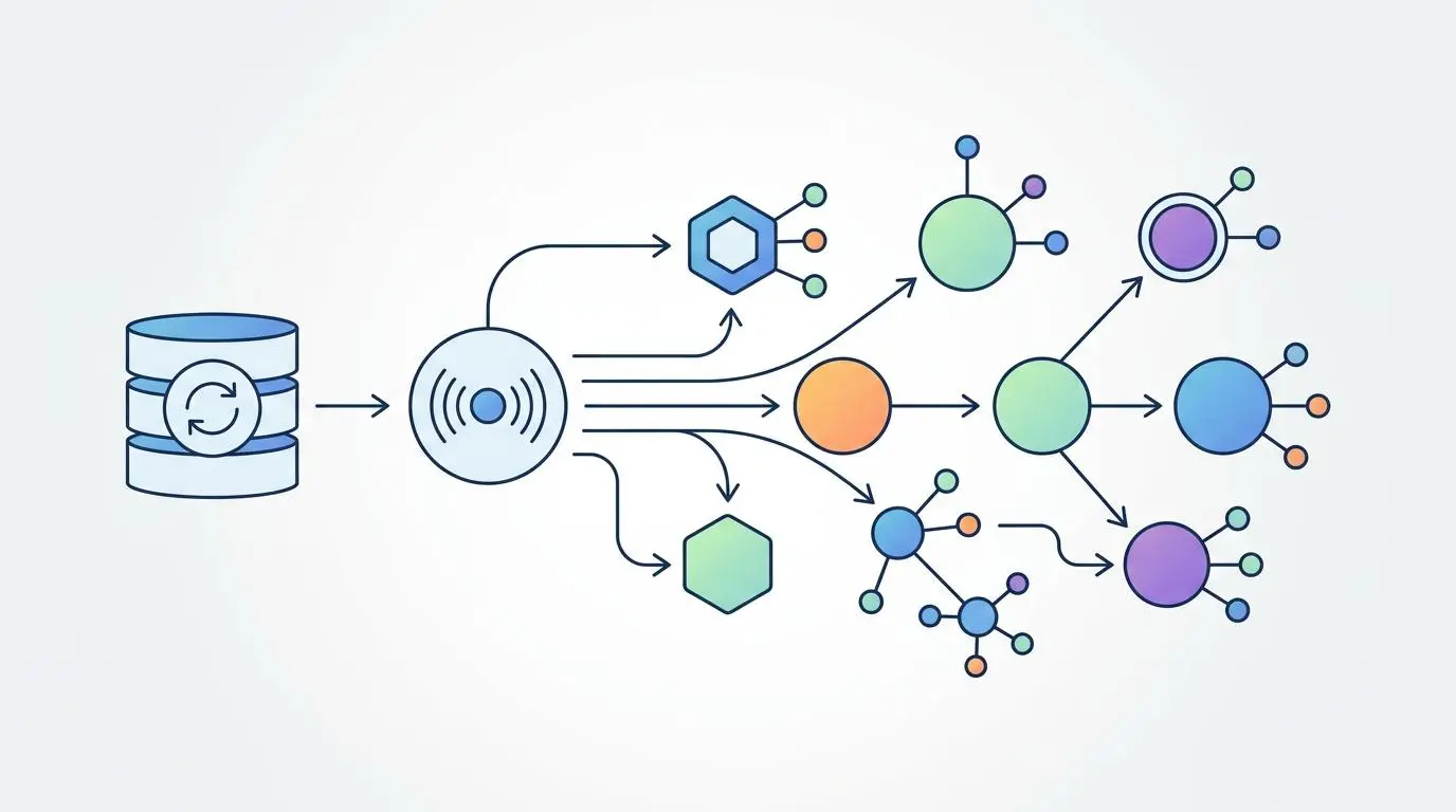 Headless CMS REST API integrating data nodes for automated internal link hub generation.