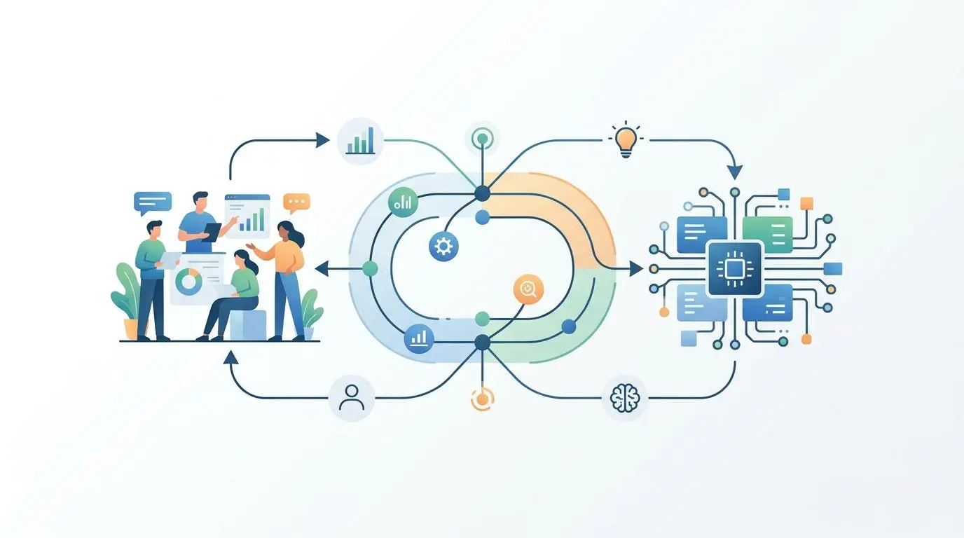 Human in the loop collaborative ecosystems supporting BPM to DPA evolution for automation.