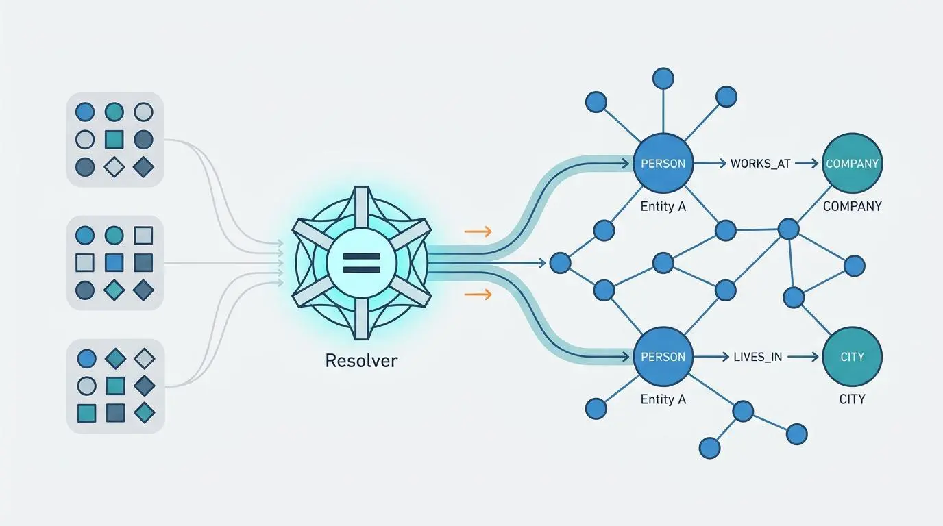 Automated knowledge graph schema: entity resolution for LLMs evaluating content authority.