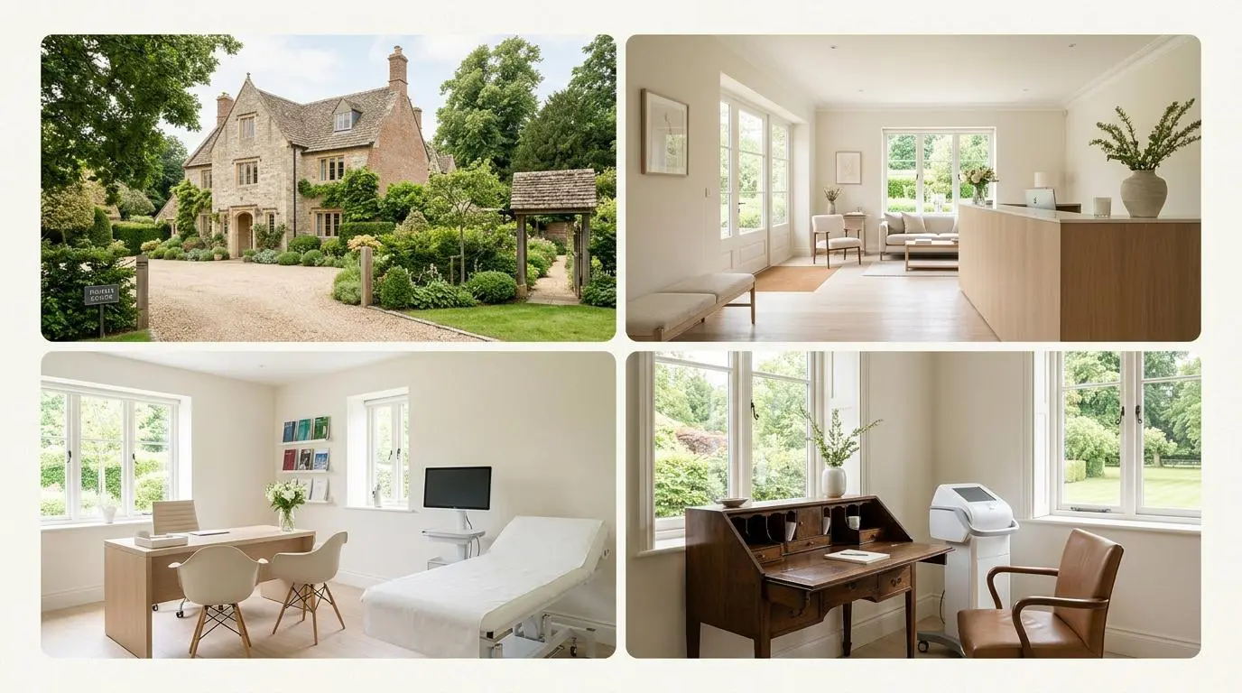 Private estate with medical office interiors, exploring if billionaires follow fad diets.