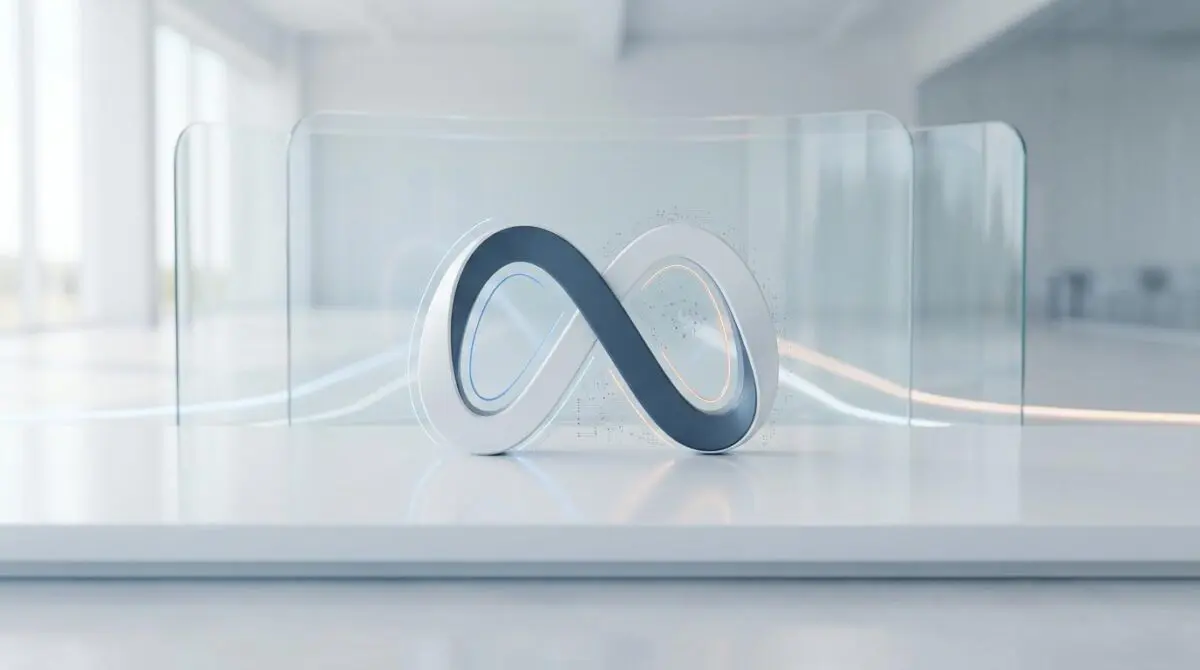 Meta FAIR logo symbolizes hybrid open source AI ecosystem in sleek, modern design.