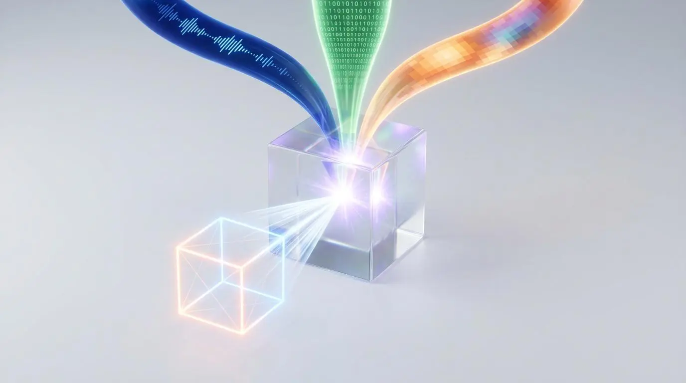 Multi modal grounding: audio, binary code, and visual data synthesized in future search engines.