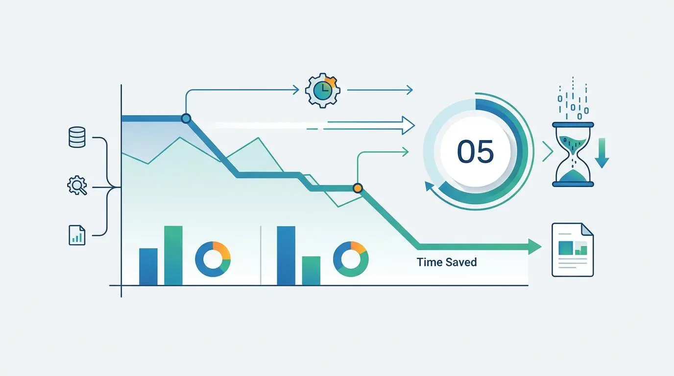 Dashboard showing outreach platform time reduction via Zapier integration for campaign tracking.